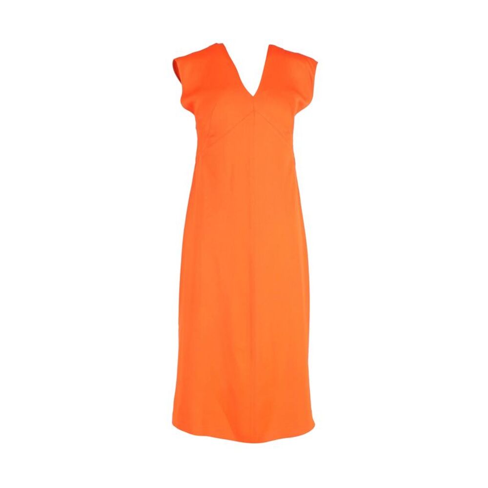 Joseph V-Neck Dress in Orange Viscose